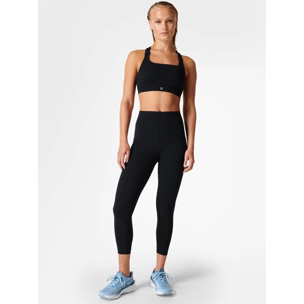 NWT Women's Sweaty Betty Power High Waist 7/8 Workout Leggings Black Size XXL